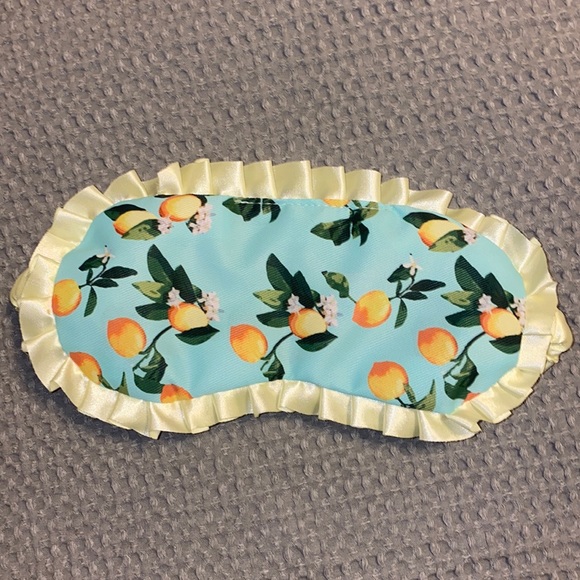 Lemon Print Satin Sleep Mask - Picture 1 of 2